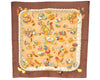 Authentic HERMES Carre 90 Scarf "Couvee d'Hermes" Silk Brown 1338I