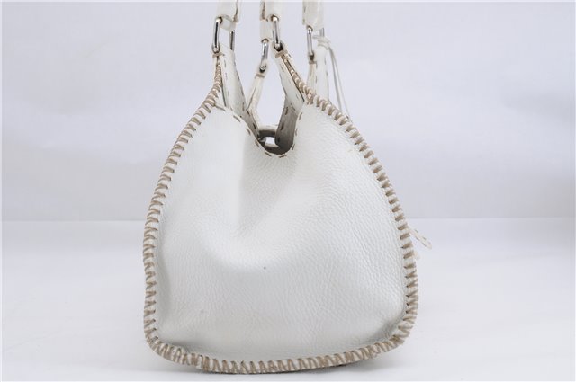 Authentic FENDI Selleria Shoulder Hand Bag Leather White 1339E