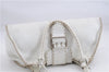 Authentic FENDI Selleria Shoulder Hand Bag Leather White 1339E