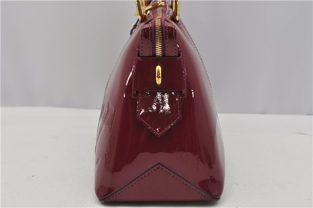 Authentic Louis Vuitton Vernis Tote Miroir 2Way Hand Bag M54640 Wine Red 1339F