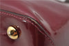 Authentic Louis Vuitton Vernis Tote Miroir 2Way Hand Bag M54640 Wine Red 1339F