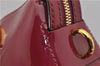 Authentic Louis Vuitton Vernis Tote Miroir 2Way Hand Bag M54640 Wine Red 1339F