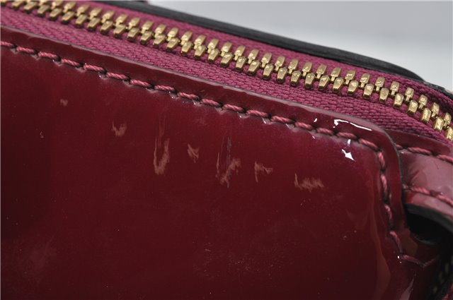 Authentic Louis Vuitton Vernis Tote Miroir 2Way Hand Bag M54640 Wine Red 1339F