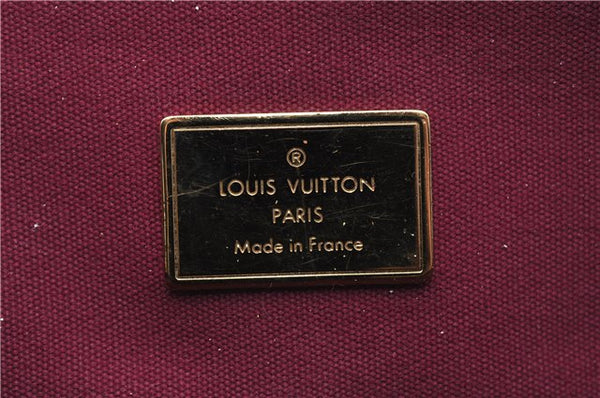 Authentic Louis Vuitton Vernis Tote Miroir 2Way Hand Bag M54640 Wine Red 1339F