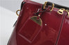 Authentic Louis Vuitton Vernis Tote Miroir 2Way Hand Bag M54640 Wine Red 1339F