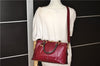 Authentic Louis Vuitton Vernis Tote Miroir 2Way Hand Bag M54640 Wine Red 1339F