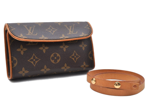 Auth Louis Vuitton Monogram Pochette Florentine Pouch Waist Bag M51855 LV 1340D