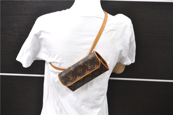 Auth Louis Vuitton Monogram Pochette Florentine Pouch Waist Bag M51855 LV 1340D