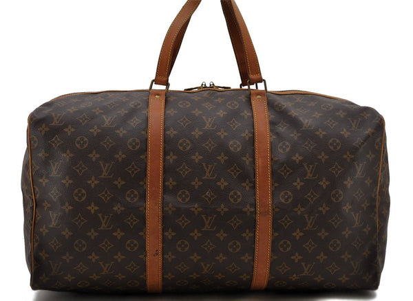 Authentic Louis Vuitton Monogram Sac Souple55 Hand Boston Bag M41622 LV 1341D