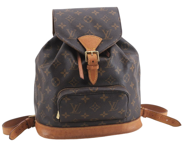 Authentic Louis Vuitton Monogram Montsouris MM Backpack M51136 LV 1341E