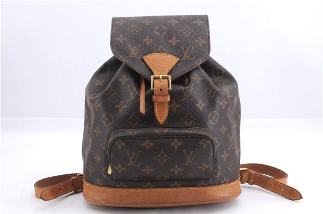 Authentic Louis Vuitton Monogram Montsouris MM Backpack M51136 LV 1341E