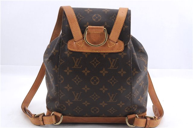 Authentic Louis Vuitton Monogram Montsouris MM Backpack M51136 LV 1341E