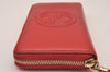 Authentic GUCCI SOHO Tassel Long Wallet Purse Leather 308004 Red 1341I