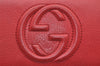 Authentic GUCCI SOHO Tassel Long Wallet Purse Leather 308004 Red 1341I