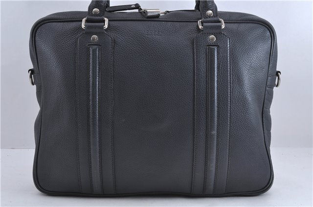 Authentic GUCCI 2Way Briefcase Business Bag Leather 231850 Black 1343D