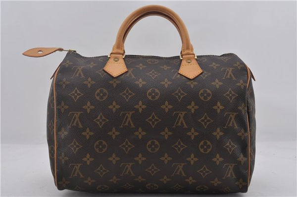 Authentic Louis Vuitton Monogram Speedy 30 Hand Boston Bag M41526 LV 1343E