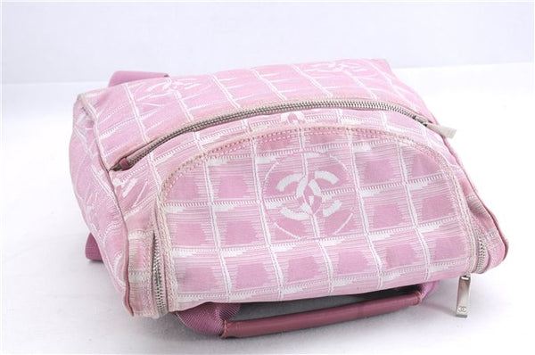 Authentic CHANEL New Travel Line 2Way Backpack Shoulder Bag Nylon Pink 1344E