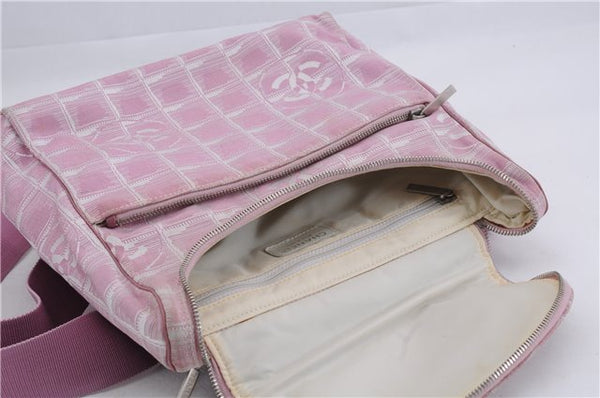 Authentic CHANEL New Travel Line 2Way Backpack Shoulder Bag Nylon Pink 1344E