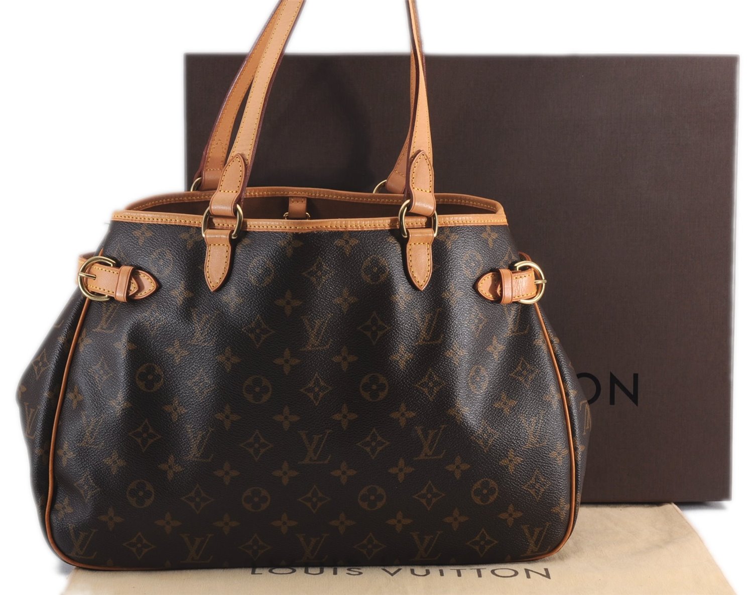 Auth Louis Vuitton Monogram Batignolles Horizontal Tote Bag M51154 LV Box 1344F
