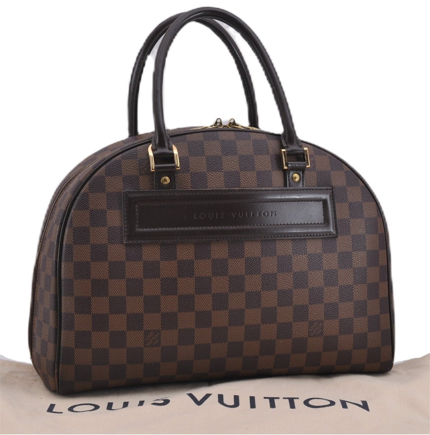 Authentic Louis Vuitton Damier Nolita Hand Boston Bag N41455 LV 1345F