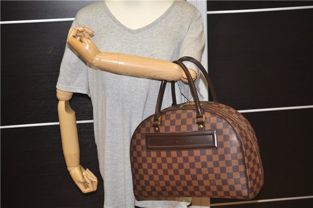 Authentic Louis Vuitton Damier Nolita Hand Boston Bag N41455 LV 1345F
