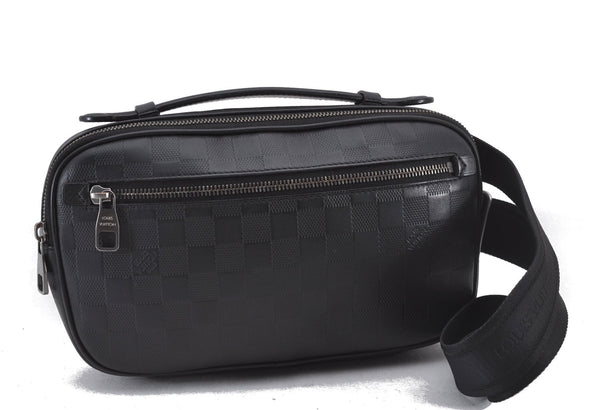 Authentic Louis Vuitton Damier Infini Ambler Bum Waist Bag Black N41288 LV 1346F