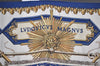 Authentic HERMES Carre 90 Scarf "LVDOVICVS MAGNVS" Silk Blue 1346I