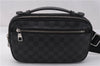Authentic Louis Vuitton Damier Graphite Ambler Waist Body Bag N41289 LV 1347F