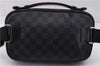 Authentic Louis Vuitton Damier Graphite Ambler Waist Body Bag N41289 LV 1347F