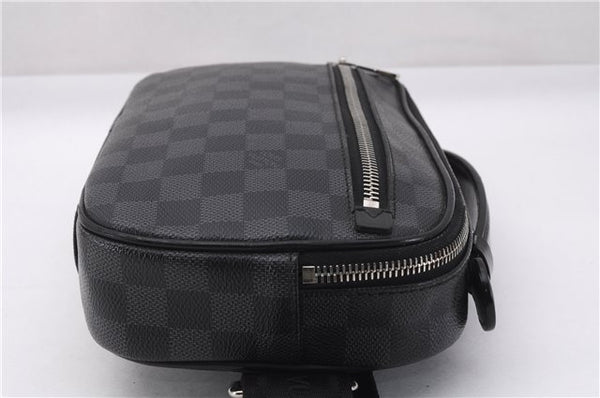 Authentic Louis Vuitton Damier Graphite Ambler Waist Body Bag N41289 LV 1347F