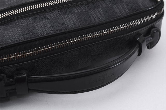 Authentic Louis Vuitton Damier Graphite Ambler Waist Body Bag N41289 LV 1347F