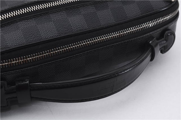 Authentic Louis Vuitton Damier Graphite Ambler Waist Body Bag N41289 LV 1347F