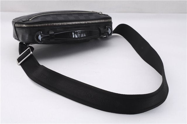 Authentic Louis Vuitton Damier Graphite Ambler Waist Body Bag N41289 LV 1347F