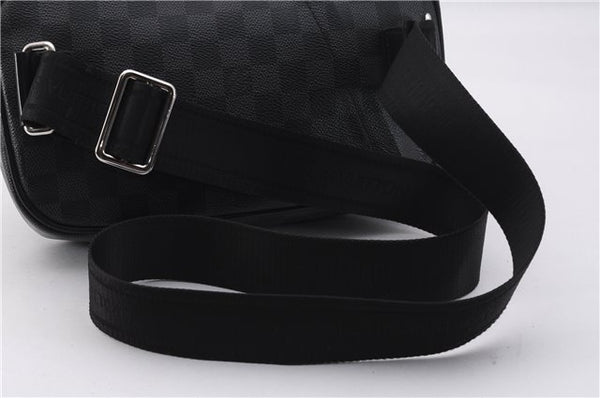 Authentic Louis Vuitton Damier Graphite Ambler Waist Body Bag N41289 LV 1347F