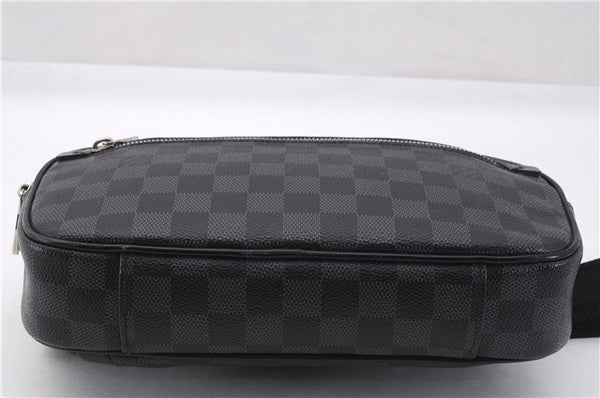 Authentic Louis Vuitton Damier Graphite Ambler Waist Body Bag N41289 LV 1347F