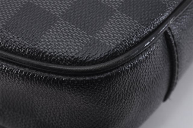 Authentic Louis Vuitton Damier Graphite Ambler Waist Body Bag N41289 LV 1347F