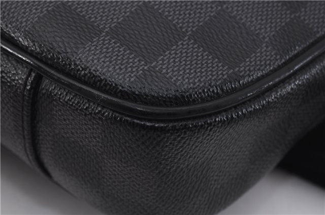 Authentic Louis Vuitton Damier Graphite Ambler Waist Body Bag N41289 LV 1347F