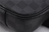 Authentic Louis Vuitton Damier Graphite Ambler Waist Body Bag N41289 LV 1347F