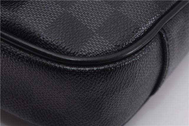 Authentic Louis Vuitton Damier Graphite Ambler Waist Body Bag N41289 LV 1347F