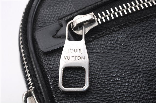 Authentic Louis Vuitton Damier Graphite Ambler Waist Body Bag N41289 LV 1347F