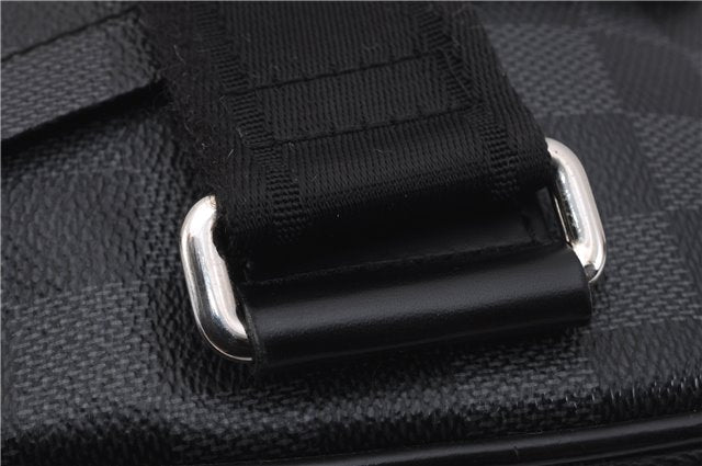 Authentic Louis Vuitton Damier Graphite Ambler Waist Body Bag N41289 LV 1347F
