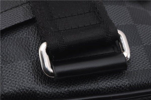 Authentic Louis Vuitton Damier Graphite Ambler Waist Body Bag N41289 LV 1347F