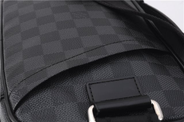 Authentic Louis Vuitton Damier Graphite Ambler Waist Body Bag N41289 LV 1347F