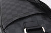 Authentic Louis Vuitton Damier Graphite Ambler Waist Body Bag N41289 LV 1347F