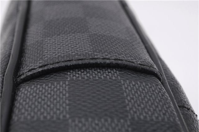 Authentic Louis Vuitton Damier Graphite Ambler Waist Body Bag N41289 LV 1347F