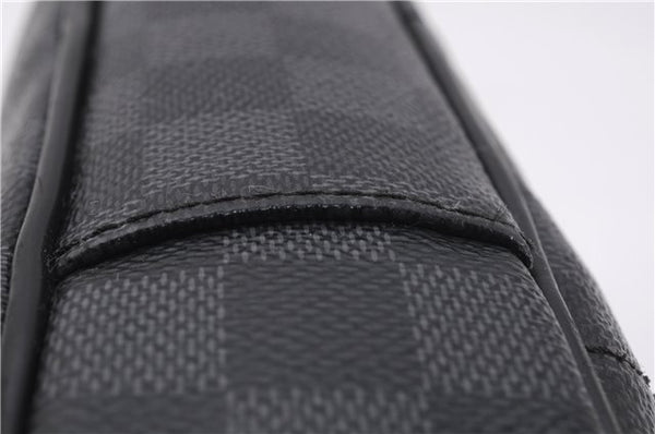 Authentic Louis Vuitton Damier Graphite Ambler Waist Body Bag N41289 LV 1347F