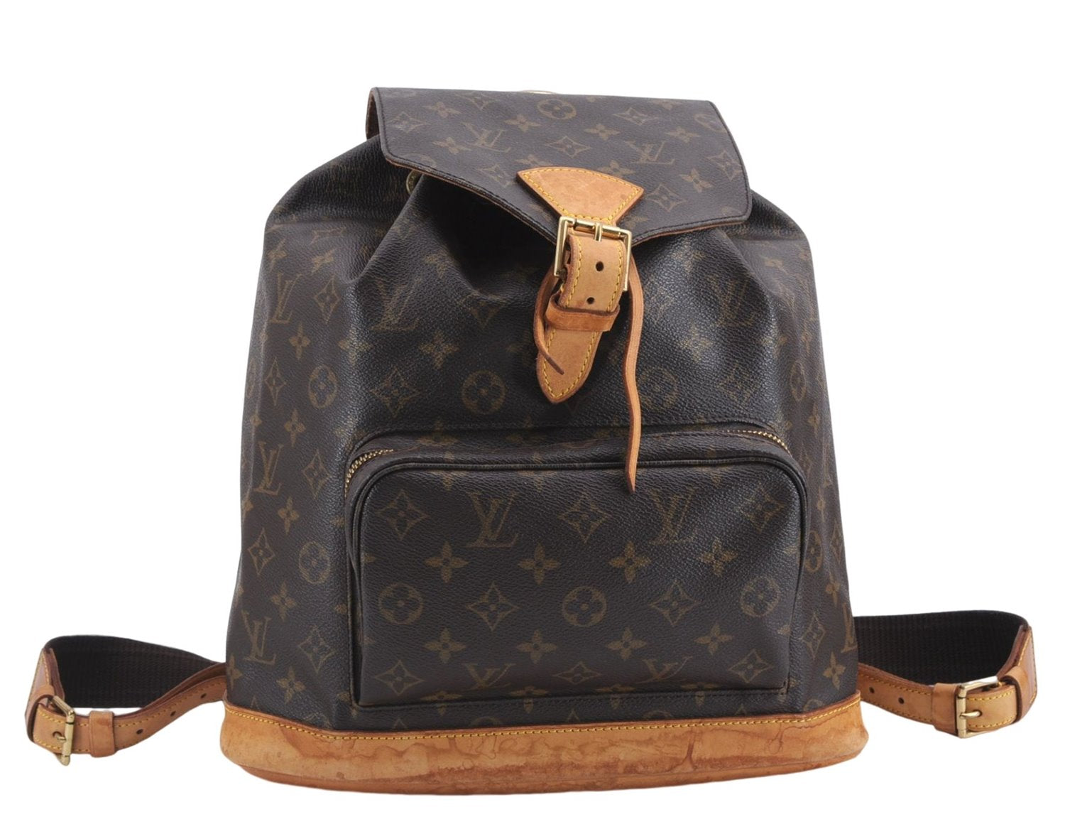 Authentic Louis Vuitton Monogram Montsouris GM Backpack M51135 LV 1348E