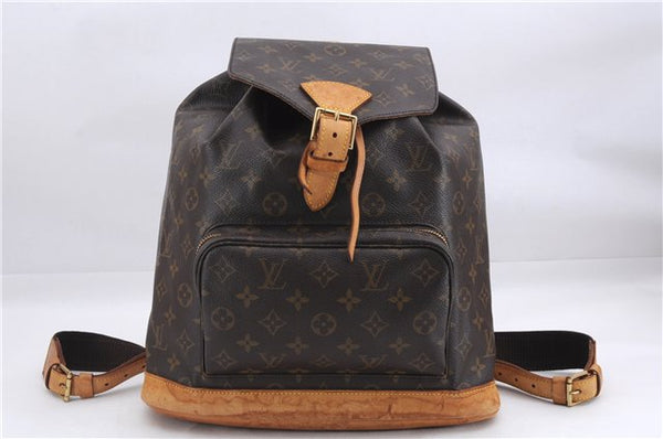 Authentic Louis Vuitton Monogram Montsouris GM Backpack M51135 LV 1348E