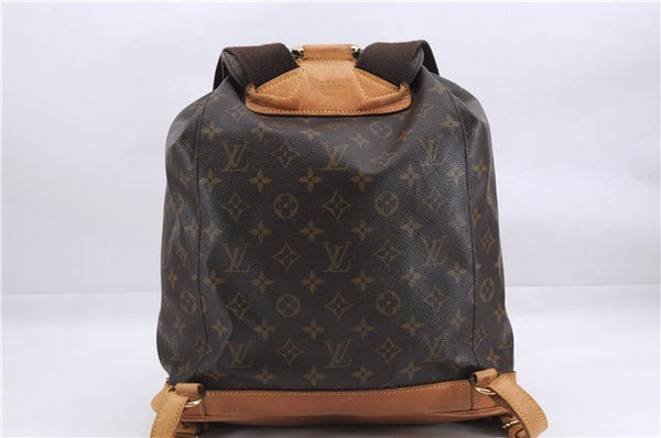 Authentic Louis Vuitton Monogram Montsouris GM Backpack M51135 LV 1348E