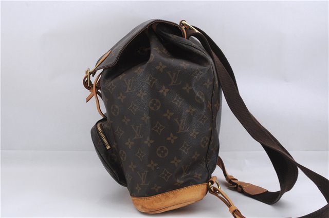 Authentic Louis Vuitton Monogram Montsouris GM Backpack M51135 LV 1348E